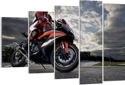 Produktbild von Bild auf Leinwand - Leinwandbild - Sport Rennen Motorrad Reise - 150x100cm - Wand Bild - Wanddeko - Leinwanddruck - Bilder - Kunstdruck - Wanddekoration - Leinwand bilder - Wandkunst - EG150x100-2542