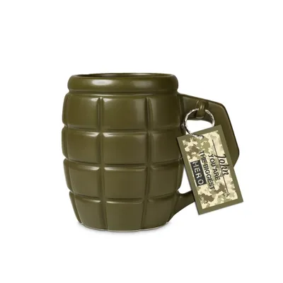 Image de Grenade à main XXL Tasse à café d'une capacité d'environ 700 ml en vert olive
