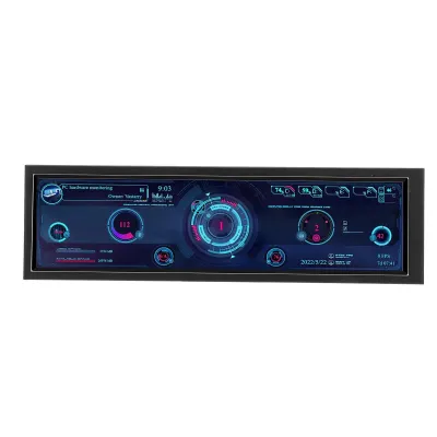 Obrázok produktu pre 8,8-palcový monitor teploty PC – 1920x480 60Hz, panel senzorov AIDA64 PC, monitorovanie teploty CPU, GPU, SSD pre Windows a Linux