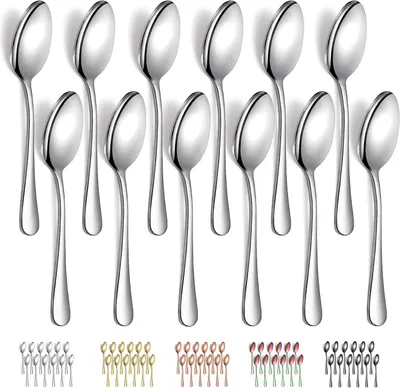Produktbild von Esslöffel Set 12-teilig, 18.5 cm, Edelstahl, Spülmaschinenfest, Für Küche