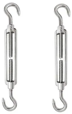 Productafbeelding van Verstelbare Spanschroefdraadspanner M8 - Roestvrij Staal - Set van 2 - Kabelspanner voor Binnen en Buiten