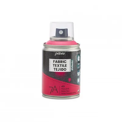 Produktbild von Pebeo 7A Aerosol Textilfarbe auf Wasserbasis, 100 ml, Fluo Pink