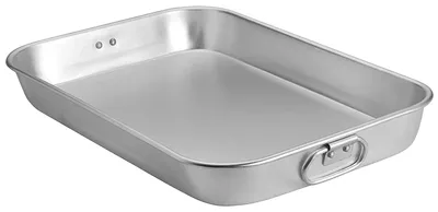 Produktbild von Rechteckige Auflaufform aus Edelstahl mit Griffen, 36 x 27 x 7 cm, ideal für Lasagne, Hähnchen und Gemüse, hitzebeständig und spülmaschinenfest