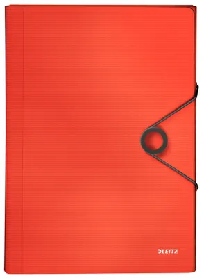 Produktbild von LEITZ Projektmappe Solid A4 PP 6 Fächer hellrot
