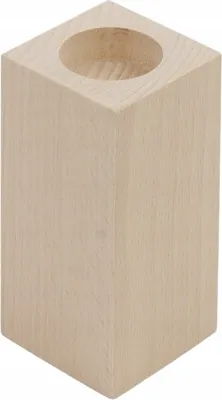 Produktbild von Kerzenhalter 10x6 cm rechteckig aus Buchenholz 1 Stück
