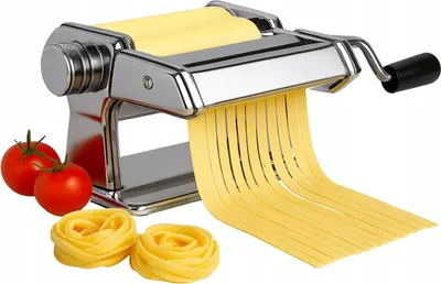 Produktbild von Montessa Nudelmaschine aus Edelstahl, manuelle Pastamaschine für Lasagne, Fettuccine & Tagliatelle