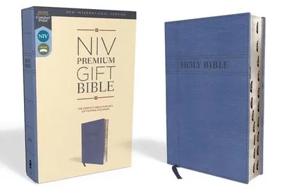 Produktbild von Niv, Premium Gift Bible, Leathersoft, Navy, Red Letter Edition, Indexed, Comfort Print