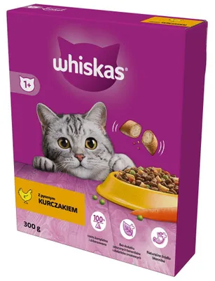 Produktbild von Whiskas Adult 300g Trockenfutter Alleinfuttermittel für ausgewachsene Katzen Mit Huhn