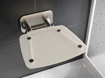 Zdjęcie produktu dla Ravak: Siedzisko prysznicowe Ovo B II, B8F0000051 Stal nierdzewna+Opal