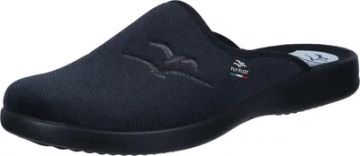 Produktbild von Fly Flot Herren Hausschuh Pantoffel Clog Stickerei, Größe:46 EU, Farbe:Schwarz