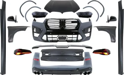 Produktbild von Upgrade-Bodykit für BMW X5 E70 2007-2013 Umrüstung auf Stoßstange im X5M 2024-Design.