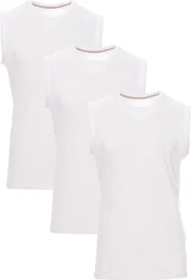 Produktbild von Mivaro Herren Tank Top 3er Pack aus Baumwolle in Weiß - ärmelloses Basic Shirt mit Rundhals, Regular Fit, Größen S bis XXL