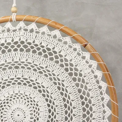Produktbild von Wandbehang Wandschmuck Wandteppich Etnik Traumfänger Boho Quaste Deko Dreamcatcher Gewebter Wandbehang 55 cm Ø