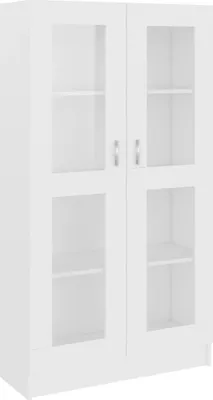 Produktbild von vidaXL Vitrinenschrank Weiß 82,5x30,5x150 cm Holzwerkstoff