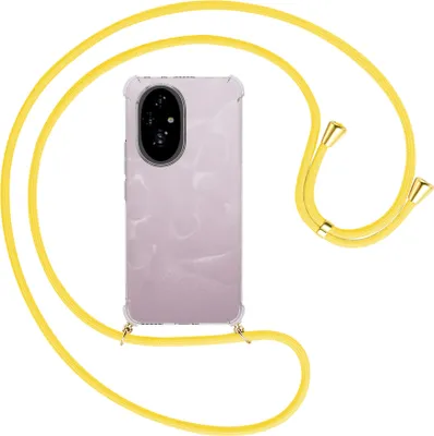 Produktbild von Handykette Backcover-Schutzhülle mit Band (Metall goldfarben) für Honor 200 - gelb