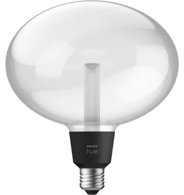 Produktbild von Philips Hue White and Color ambiance E27 - Lightguide Lampe Ellipse - 500, Intelligentes Leuchtmittel, Bluetooth/Zigbee, Schwarz, Transparent, LED, E27, Ellipsoidale Glühbirne