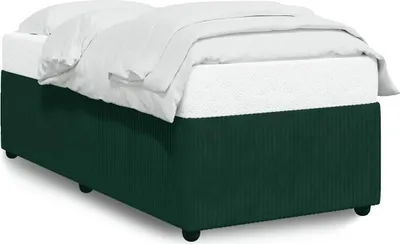 Produktbild von vidaXL Bettgestell ohne Matratze Dunkelgrün 100x200 cm Samt
