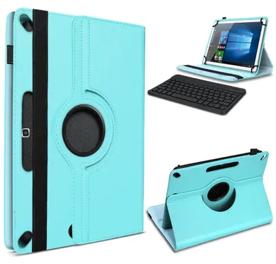 Produktbild von Tablet Hülle Tastatur für Blackview Tab 20 Tasche Schutzhülle Cover Case DrehbarFarben:Türkis