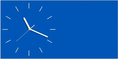 Produktbild von Wanduhr aus Glas mit Motiv Blauer Hintergrund I- 60 x 30 cm - inkl. Aufhängesystem