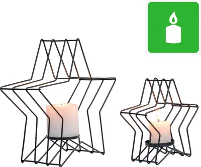 Image de lot de 2 porte-bougies à chauffe-plat Décoration de Noël Porte-bougies Motzi