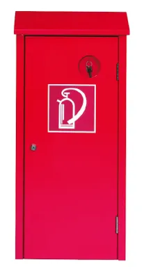 Produktbild von TKG 54307 Feuerlöscher Aufputzschrank, Zylinderschloss, rot, H 720 x B 340 x T 220 mm