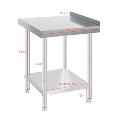 Produktbild von Arbeitstisch Edelstahl 61×61×90cm Küchentisch Arbeitstisch
