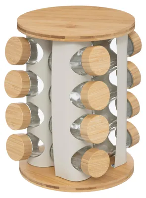 Produktbild von Drehbarer Gewürzständer SENSIA, 13 Gläser mit Bambusdeckel