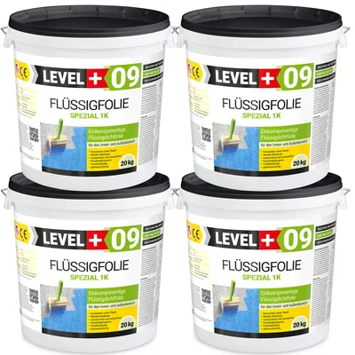 Zdjęcie produktu dla Folia w płynie na zewnątrz do wewnątrz LEVEL+09 Hydroizolacja balkonu łazienki 80 KG elastyczna izolacja