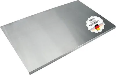 Produktbild von Arbeitsplatte Knetplatte - Edelstahlplatte mit Rand - 80 x 50 cm