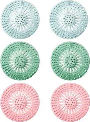 Produktbild von Stück Duschablaufabdeckungen, Silikon-Haarsiebstücke, Filter, Haarfänger, Duschrohr-Abtropfgestell, Haarfänger, Stopper für Waschbecken, für Küche und Badezimmer, Badewanne