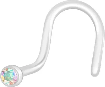 Produktbild von Nasenpiercing, Nasenstecker PMFK Nasenstecker Spirale KRISTALL - flexibel