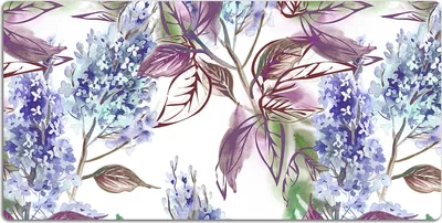 Produktbild von Schreibtischmatte Tischunterlage 100x50 cm Mauspad - Lila Blätter