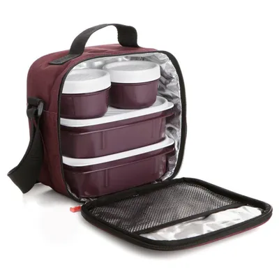 Obrázek produktu pro Lunchbox obědová taška víno červená termo chladicí taška na jídlo dětské jídlo chlazení bordeaux červená zdravotní taška