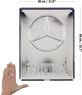 Produktbild von Nostalgic-Art - Blechschild 30 x 40 cm - Mercedes-Benz - Mercedes-Benz Service Blue