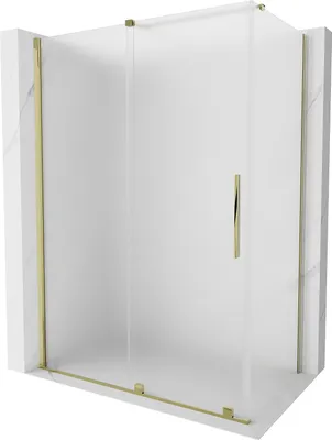 Image de Mexen Velar paroi de douche coulissante 150 x 80 cm, verre dépoli, or - 871-150-080-31-50