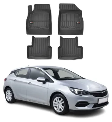Produktbild von OMAC Gummi Fußmatten für Opel Astra 2015-2021 Premium TPE Automatten Schwarz 4x