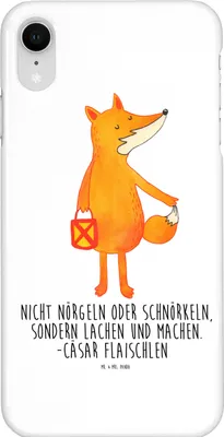 Produktbild von Mr. & Mrs. Panda Iphone XR Handyhülle Fuchs Laterne - Weiß - Geschenk, Optimistisch, Sankt Martin, Gute Laune, Premium Kunststoff, Positiv, Handy Case