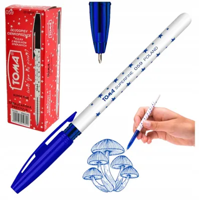 Produktbild von TOMA Kugelschreiber 059 Blau Sterne 20 Stück Set