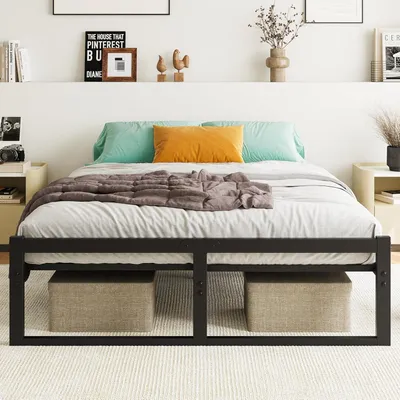 Produktbild von Metallbett 140 x 200 cm, Lattenrost, mit Stauraum, Gästebett