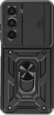 Image de Avizar, étui pour Realme 14x avec anneau magnétique et protection de l'appareil photo, noir