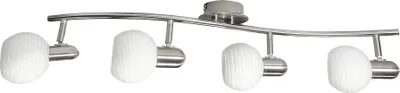 Image de Rabalux 6344 Spot de plafond à 4 projecteurs Aurel, E14, blanc argenté, style moderne, 70 cm