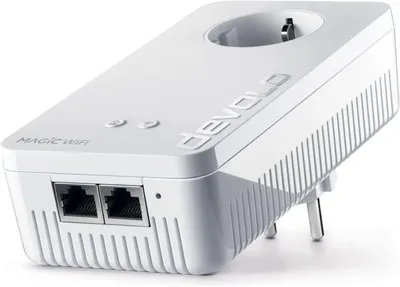 Produktbild von Devolo Magic 1 WiFi 2-1, 1200 Mbit/s, IEEE 802.11a, IEEE 802.11ac, IEEE 802.11b, IEEE 802.11g, IEEE 802.11n, IEEE 802.3, IEEE 802.3u,..., Typ F, Gigabit Ethernet, 10,100,1000 Mbit/s, Wi-Fi 5 (802.11ac)
