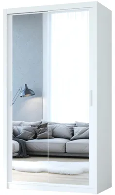 Obrázok produktu pre Skriňa s posuvnými dverami so zrkadlom VISTA 120 biela