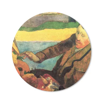 Produktbild von MuchoWow® Mauspad Mousepad Der Sonnenblumenmaler - Vincent van Gogh 50x50 cm - Mousepads - Maus Mat - Pad - Mausunterlage - Vinyl
