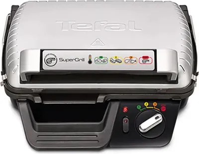 Produktbild von Kontaktgrill SuperGrill Timer GC451B12 (silber, 2.000 Watt)