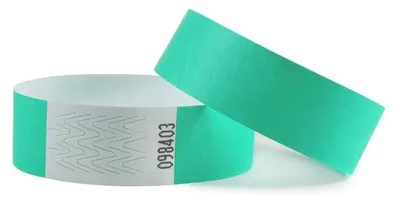 Obrázek produktu pro CombiCraft Blanco Tyvek Wristbands Turquoise - 500 kusů