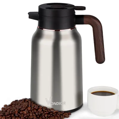 Produktbild von Edelstahl Isolierkanne 2 Liter für Kaffee und Tee