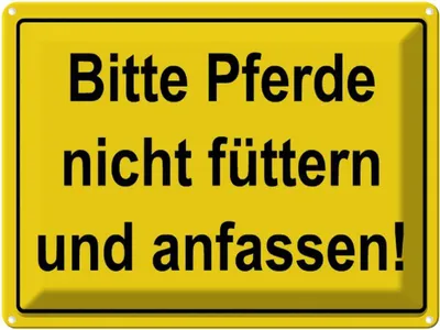 Produktbild von vianmo Blechschild 30x40 cm Bitte Pferde nicht füttern Warnschild Hinweisschild Sicherheit Vorsicht