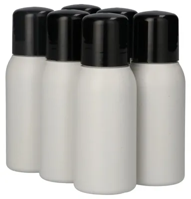 Zdjęcie produktu dla Zestaw 6 butelek z recyklingu, o pojemności 50 ml, wykonanych z tworzywa sztucznego, z zakrętką