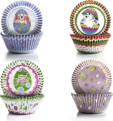 Immagine prodotto di Set di 100 pirottini per cupcake Ibili-Easter, carta, 6,5x3 cm, multicolore